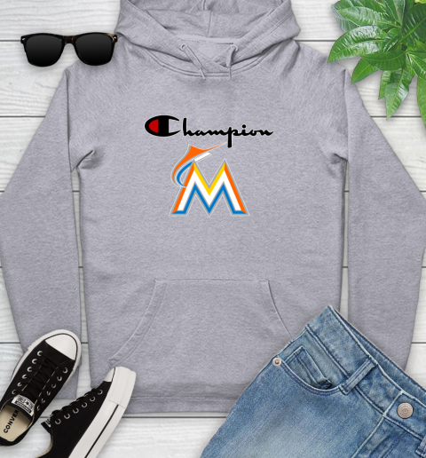 MLB Baseball Miami Marlins Champion Shirt Youth Hoodie 4