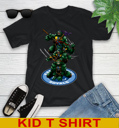 MLB Baseball Kansas City Royals Teenage Mutant Ninja Turtles Shirt Youth T-Shirt 2
