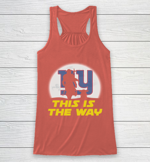 New York Giants NFL Football Star Wars Yoda And Mandalorian This Is The Way Racerback Tank 3