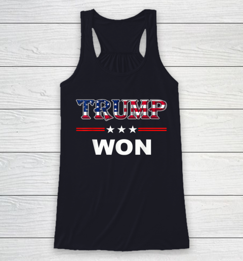 Trump Won T Shirt 4th of July American Flag Racerback Tank 7