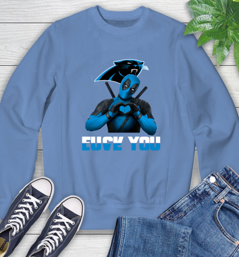 NHL Carolina Panthers Deadpool Love You Fuck You Football Sports Sweatshirt 11