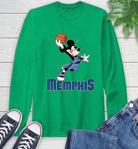 NBA Basketball Memphis Grizzlies Cheerful Mickey Mouse Shirt Long Sleeve T-Shirt 8