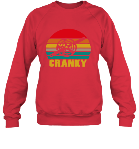 Bicycle Cranky Cycling Lovers Sunset Vintage Sweatshirt