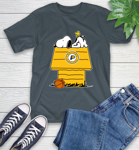 Indiana Pacers NBA Basketball Snoopy Woodstock The Peanuts Movie T-Shirt 9