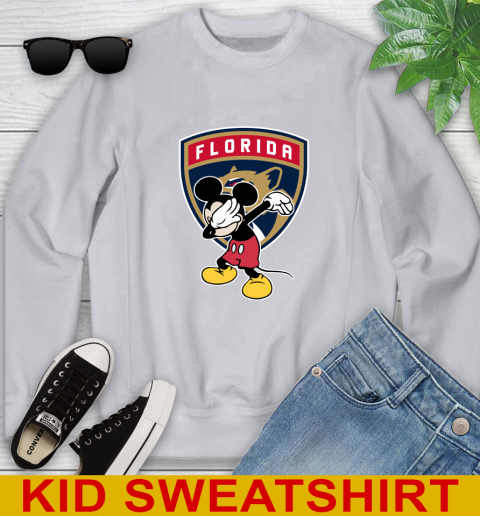 Florida Panthers NHL Hockey Dabbing Mickey Disney Sports Youth Sweatshirt 4