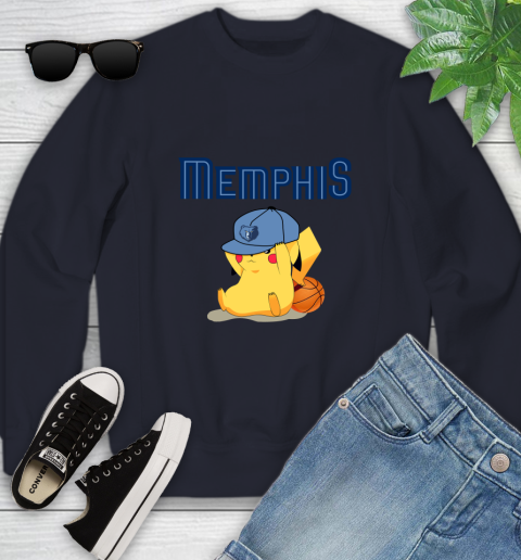 NBA Pikachu Basketball Sports Memphis Grizzlies Youth Sweatshirt 3