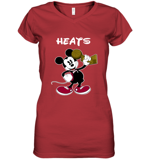 Mickey Miami Heats Women's V-Neck T-Shirt