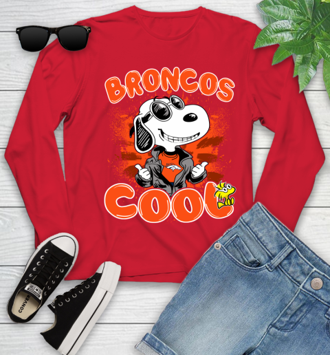 NFL Football Denver Broncos Cool Snoopy Shirt Youth Long Sleeve 10