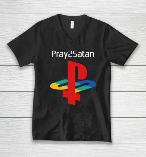 Pray2satan V-Neck T-Shirt