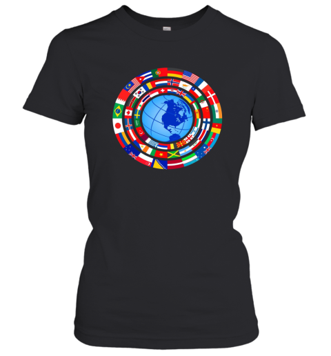 World Flags Countries Geography Earth Travel Gift Hoodie Women T-Shirt