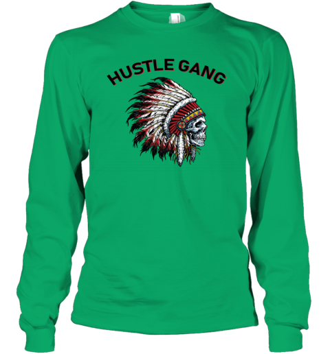 Hustle Gang jck5 hustle gang youth long sleeve 50 front irish green