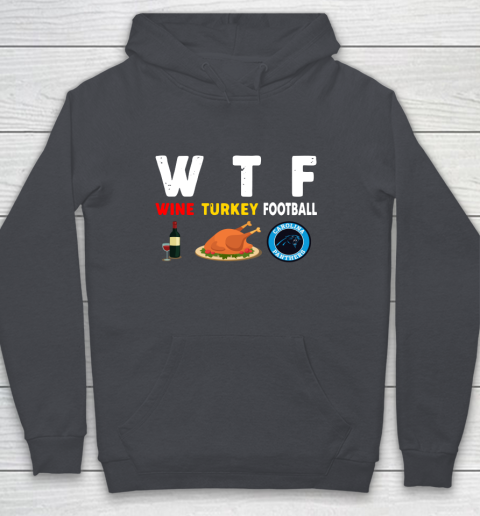 Carolina Panthers Giving Day WTF Wine Turkey Football NFL Youth Hoodie 5