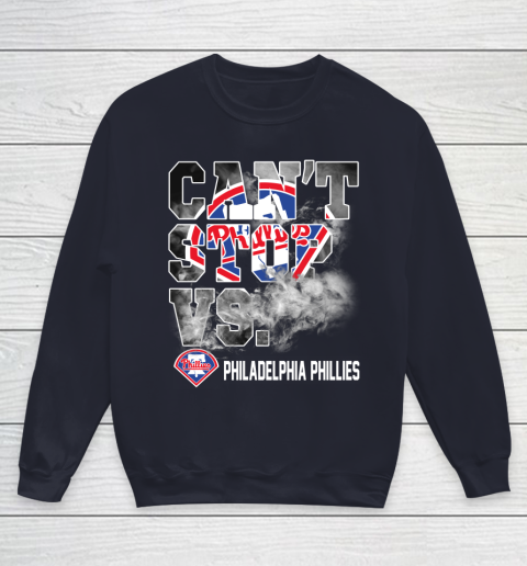 MLB Philadelphia Phillies Baseball Can't Stop Vs Phillies Youth Sweatshirt 2