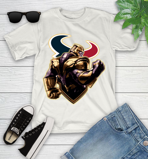 NFL Thanos Avengers Endgame Football Sports Houston Texans Youth T-Shirt