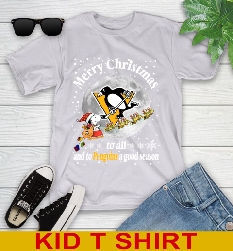 Pittsburgh Penguins Merry Christmas To All And To Penguins A Good Season NHL Hockey Sports Youth T-Shirt 4