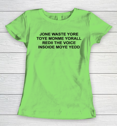 Jone Waste Yore Funny I Miss You Blink 182 Women's T-Shirt 5