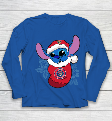 Florida Panthers Christmas Stitch In The Sock Funny Disney NHL Youth Long Sleeve 9
