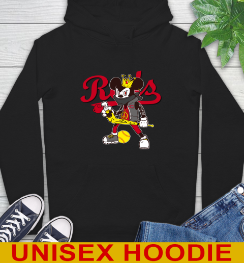 Cincinnati Reds MLB Baseball Mickey Peace Sign Sports Hoodie 2
