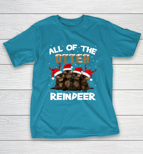 All Of Otter Reindeer Christmas Pajamas Tshirt Xmas T-Shirt 7