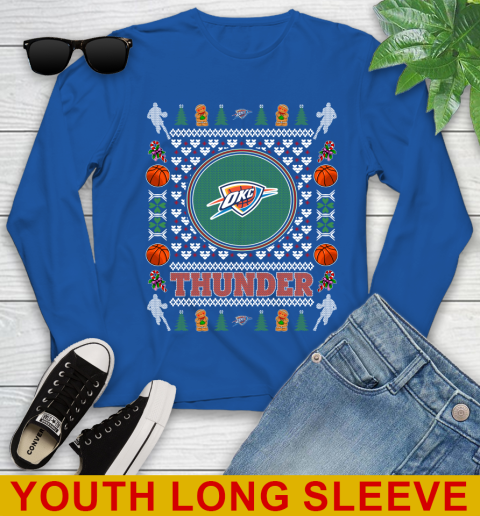 Oklahoma City Thunder Merry Christmas NBA Basketball Loyal Fan Youth Long Sleeve 10