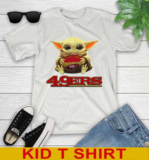 NFL Football San Francisco 49ers Baby Yoda Star Wars Shirt Youth T-Shirt 12