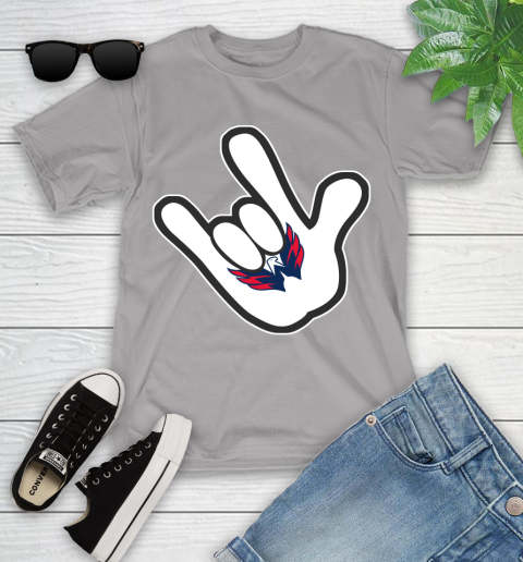 Washington Capitals NHL Hockey Mickey Rock Hand Disney Youth T-Shirt 4