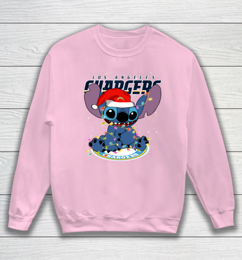 Los Angeles Chargers NFL Football noel stitch Christmas Sweatshirt 5