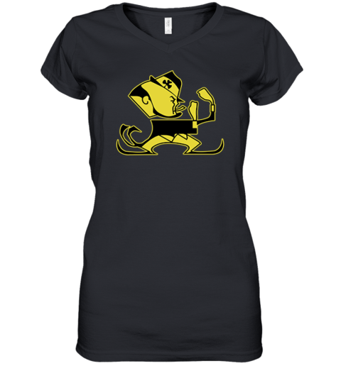 Christopher Ash Wearing Notre Dame Leprechaun Mascot Premium Women's V-Neck T-Shirt
