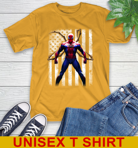 MLB Baseball Cincinnati Reds Spider Man Avengers Marvel American Flag Shirt T-Shirt 2