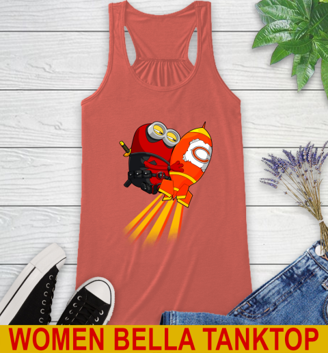 NFL Football Chicago Bears Deadpool Minion Marvel Shirt Racerback Tank 3