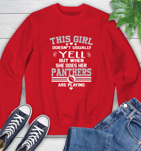 Pink carolina store panthers sweatshirt