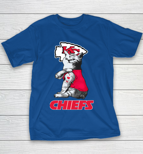 NFL Football My Cat Loves Kansas City Chiefs Youth T-Shirt 7 NFL Football My Cat Loves Kansas City Chiefs Youth T-Shirt - Image 7