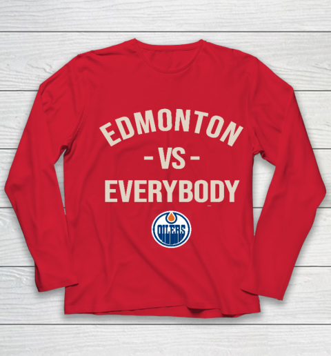 Edmonton Oilers Vs Everybody Youth Long Sleeve 8