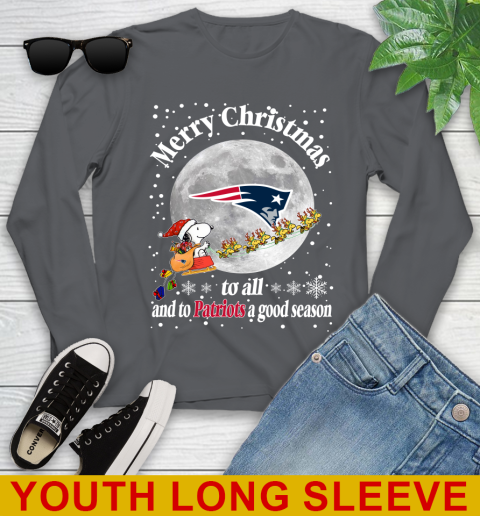 New England Patriots Merry Christmas To All And To Patriots A Good Season NFL Football Sports Youth Long Sleeve 9