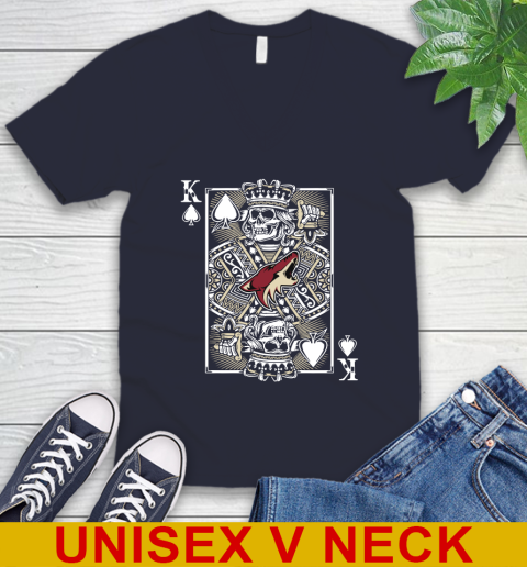 Arizona Coyotes NHL Hockey The King Of Spades Death Cards Shirt V-Neck T-Shirt 2
