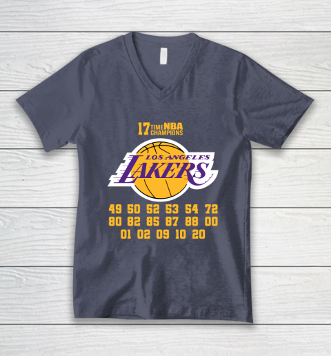 Los Angeles Lakers Finals Champions 17 Time Nba Champions V-Neck T-Shirt 7