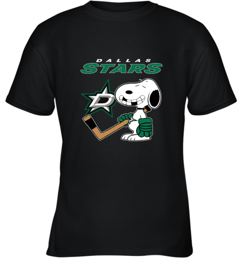 Dallas Stars Ice Hockey Broken Teeth Snoopy NHL Youth T-Shirt