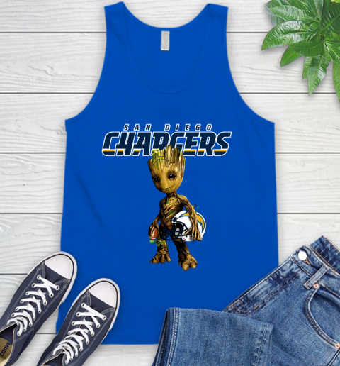 Los Angeles Chargers NFL Football Groot Marvel Guardians Of The Galaxy Tank Top 5