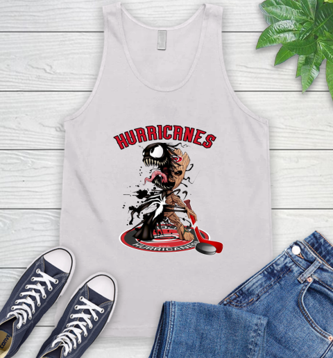 NHL Carolina Hurricanes Hockey Venom Groot Guardians Of The Galaxy Tank Top