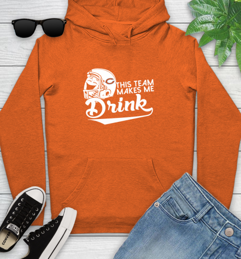 Chicago Bears NFL Football This Team Makes Me Drink Adoring Fan Youth Hoodie 4