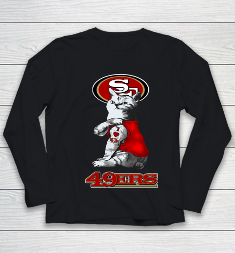 NFL Football My Cat Loves San Francisco 49ers Youth Long Sleeve