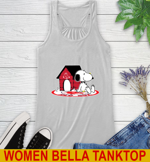 MLB Baseball Boston Red Sox Snoopy The Peanuts Movie Shirt Racerback Tank