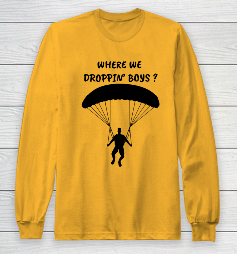 Fortnite Tshirt Where we droppin Boys Long Sleeve T-Shirt 2