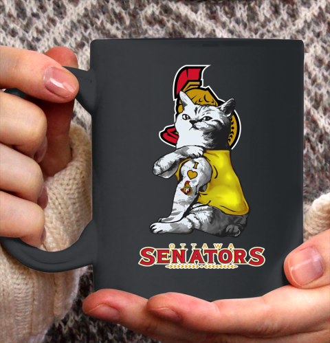 NHL My Cat Loves Ottawa Senators Hockey Ceramic Mug 11oz 2