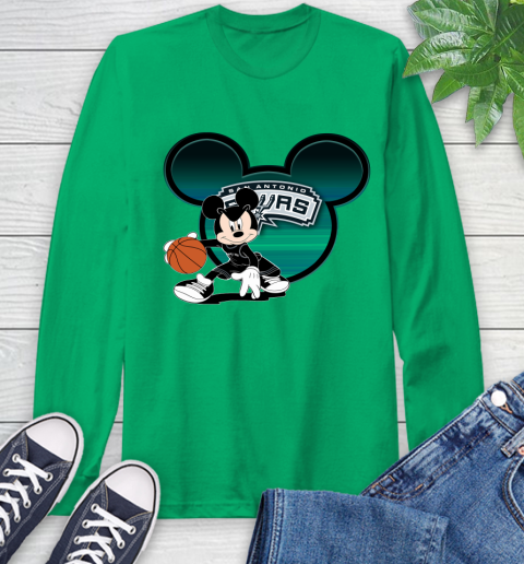 NBA San Antonio Spurs Mickey Mouse Disney Basketball Long Sleeve T-Shirt 7