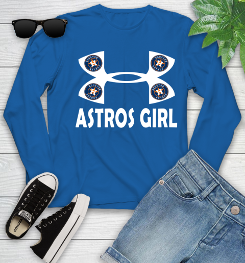 MLB Houston Astros Under Armour Baseball Sports Youth Long Sleeve 10