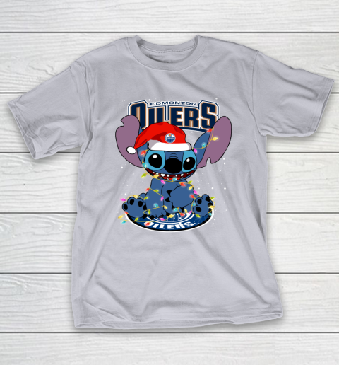 Edmonton Oilers NHL Hockey noel stitch Christmas T-Shirt 4