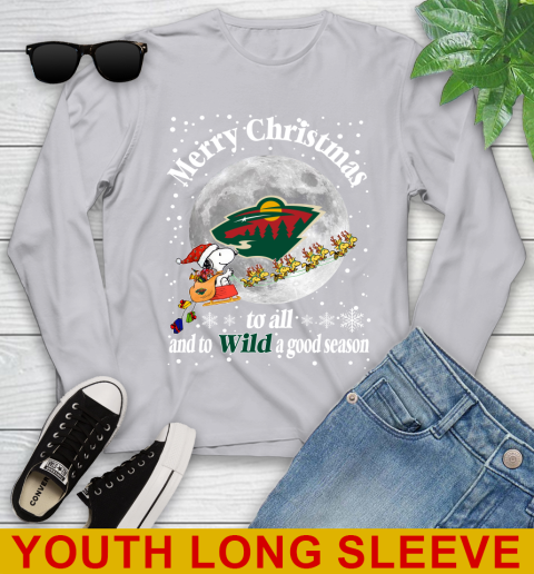 Minnesota Wild Merry Christmas To All And To Wild A Good Season NHL Hockey Sports Youth Long Sleeve 5