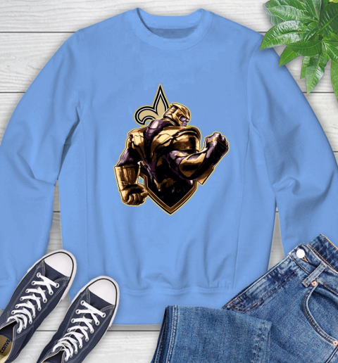 NFL Thanos Avengers Endgame Football Sports New Orleans Saints Sweatshirt 11