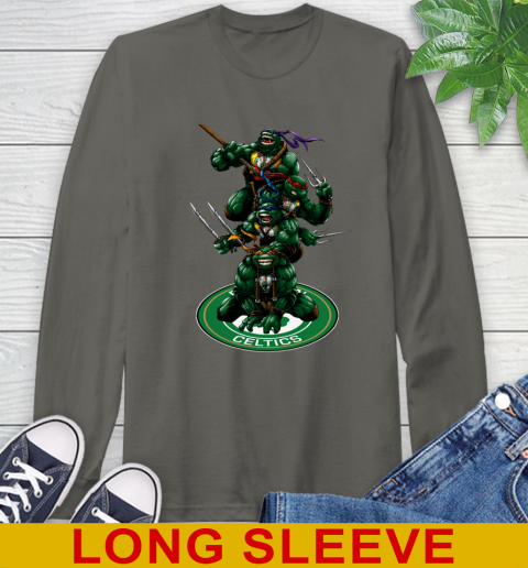 NBA Basketball Boston Celtics Teenage Mutant Ninja Turtles Shirt Long Sleeve T-Shirt 8